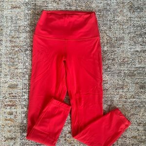 Lululemon Align Leggings 25”, Size 4 Love Red